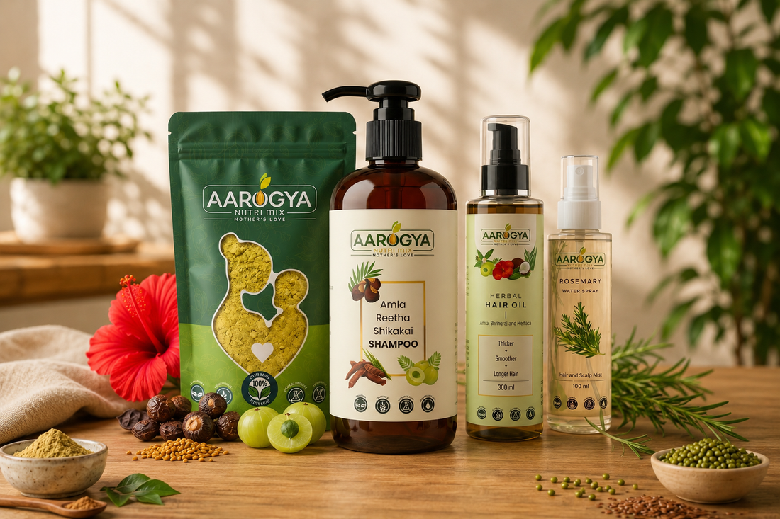 The Complete Aarogya Hair Care Kit: Everything Your Hair Needs in One Box