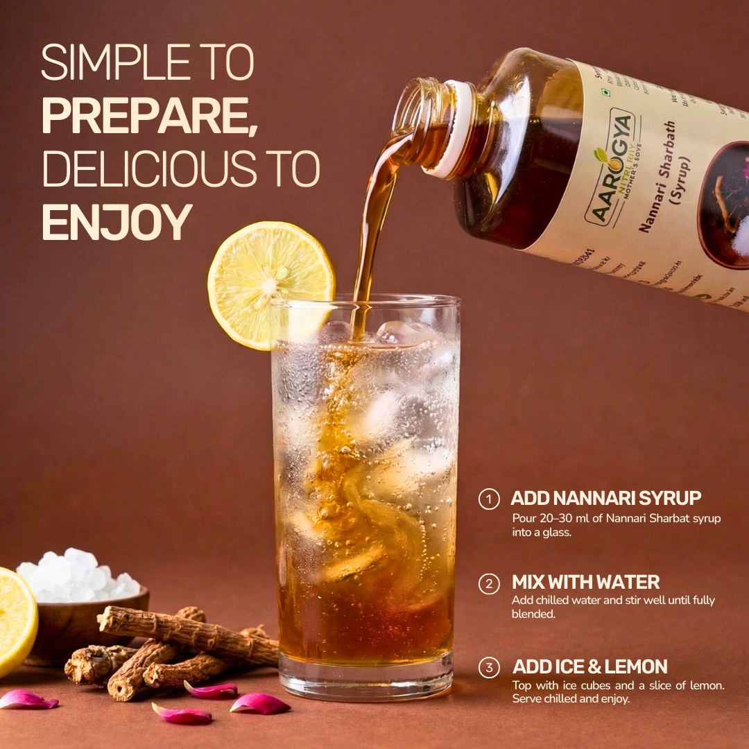 Sarpath Buy Nannari Sharbath Syrup Online | Aarogya Nutri Mix
