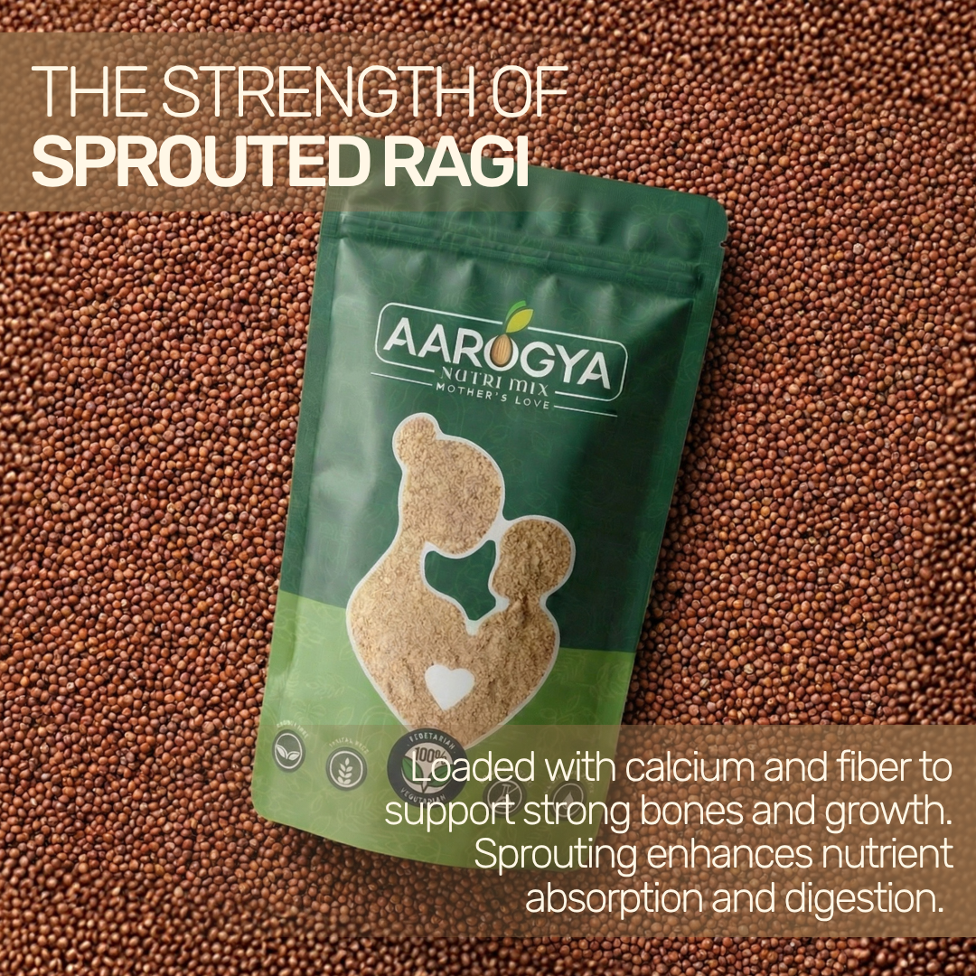 Sprouted Ragi Almond Date Porridge Mix