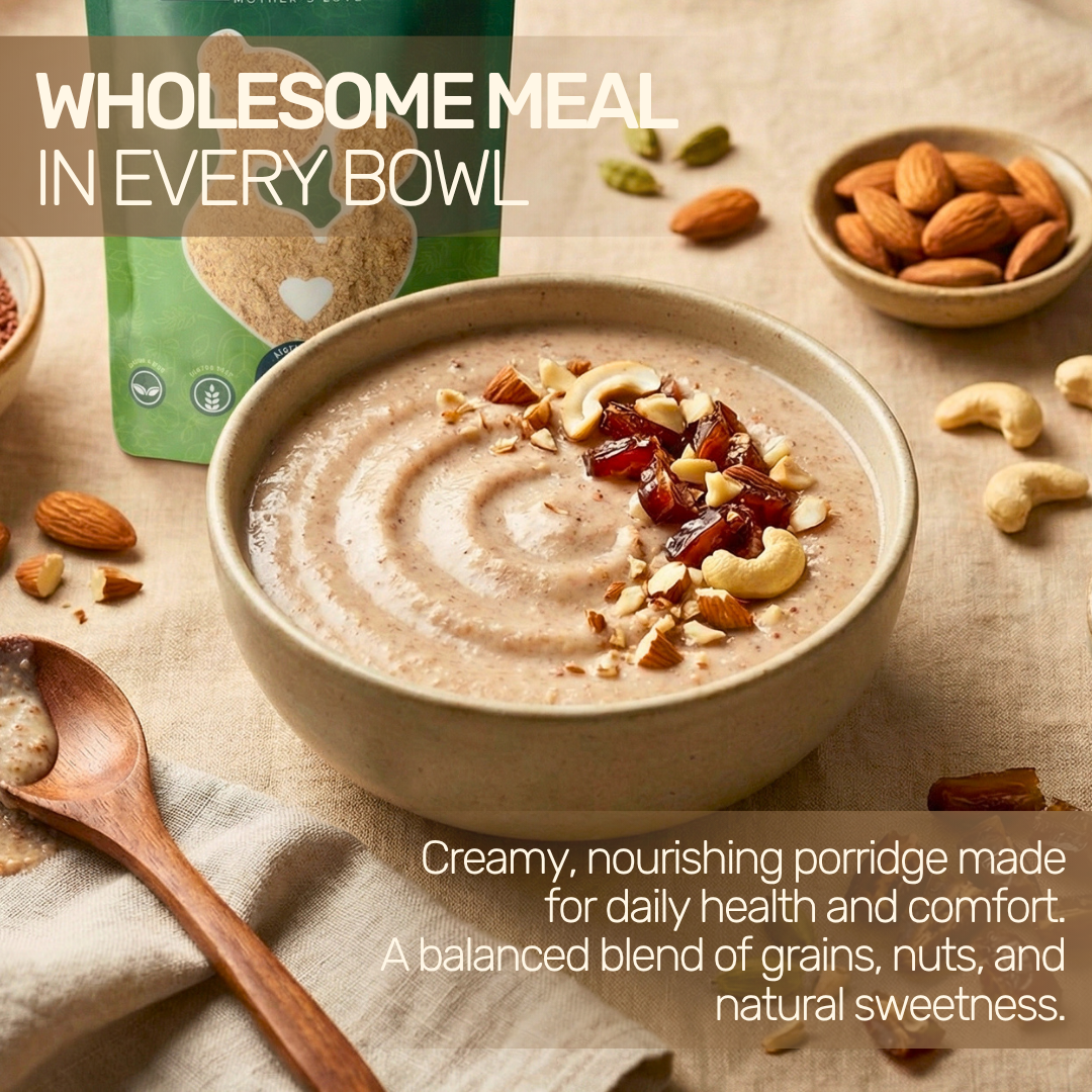 Sprouted Ragi Almond Date Porridge Mix