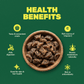 An infographic of Aarogya amla candy listing health benefits like digestion aid, metabolism boost, and vitamin C source.