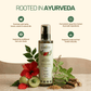 Heritage infographic for Aarogya hair oil detailing time-tested Ayurvedic ingredients for scalp health.