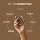 Aarogya Nutri Mix De Tan Soap benefits – reduces tan, brightens skin tone, exfoliates dead cells, soothes sensitive skin and promotes glow