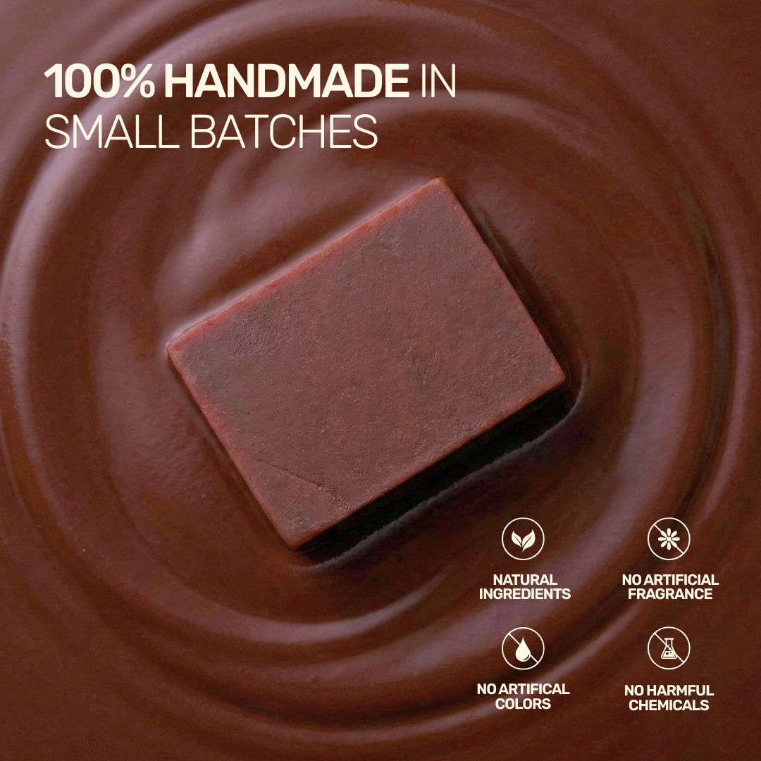 Aarogya Nutri Mix Manjistha Soap 100% handmade in small batches – natural ingredients, no artificial colours, fragrance or harmful chemicals