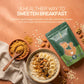 Organic jaggery powder as a healthy sugar substitute to sweeten breakfast oats, smoothies, and cereals.