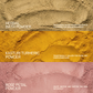 Close up of herbal bath powder, kasturi turmeric powder, and rose petal powder used for skin cleansing and care