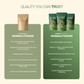 Quality You Can Trust graphic comparing Aarogya pure moringa powder benefits against other lower-grade brands.