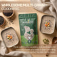 Aarogya porridge mix pouch alongside two lunchboxes filled with prepared multi-grain family porridge